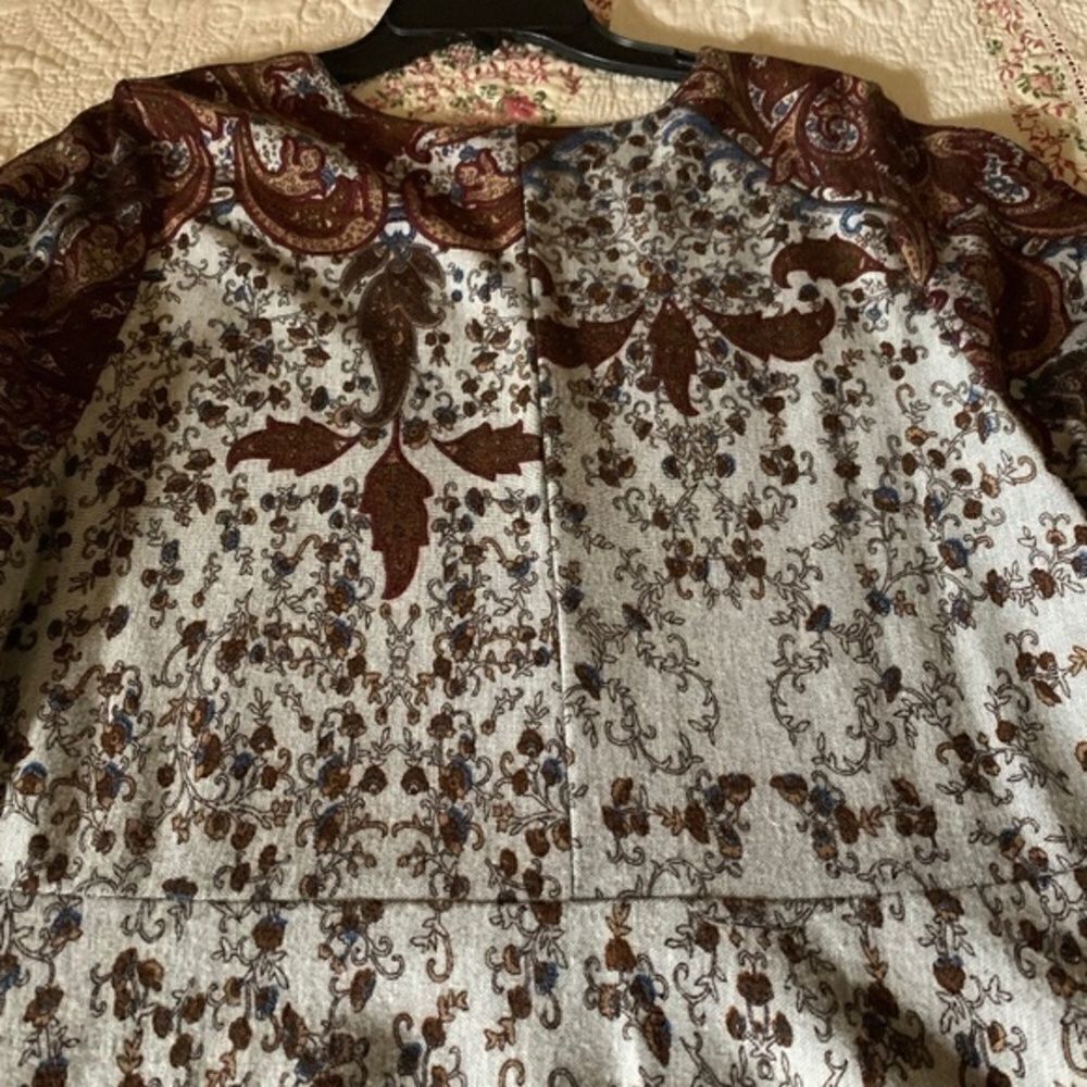 Bohemian WOMAN KNITWEAR FLORAL LONG DRESS SIZE XL - Picture 8 of 9
